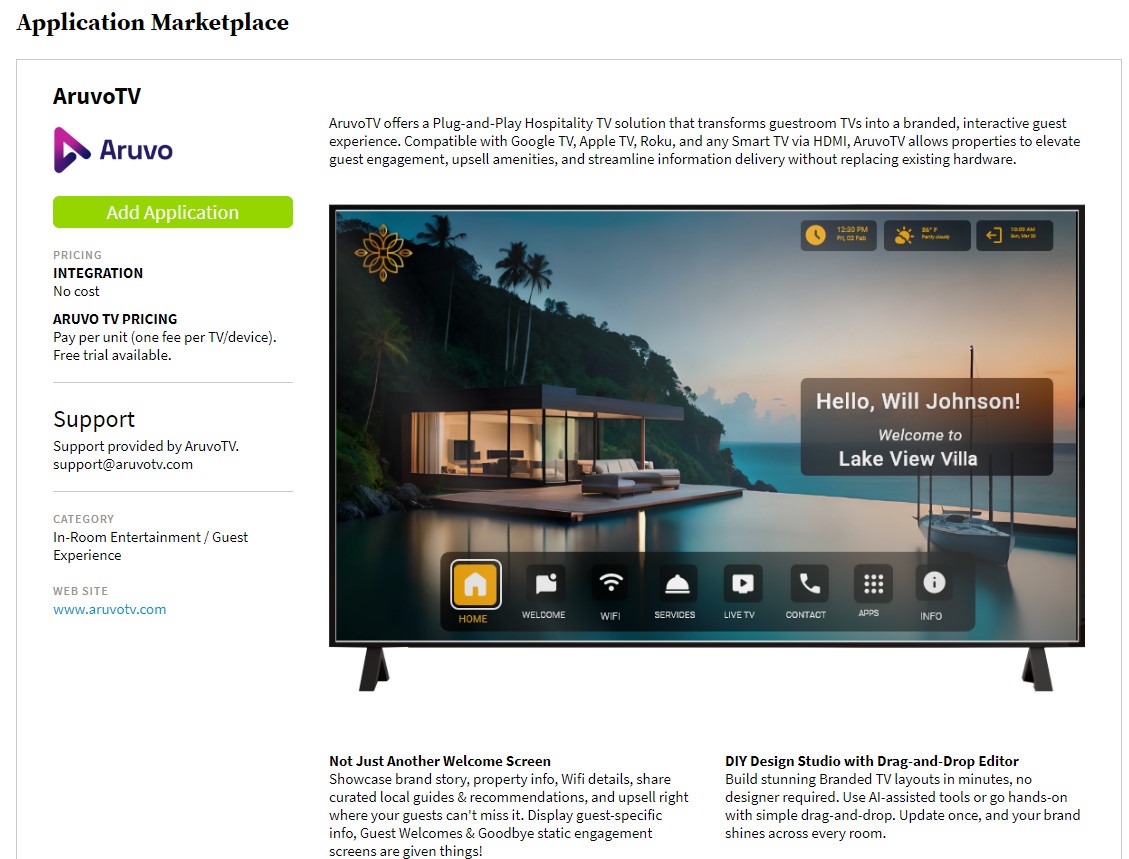 A left sidebar that include marketplace option